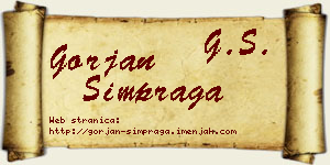 Gorjan Šimpraga vizit kartica